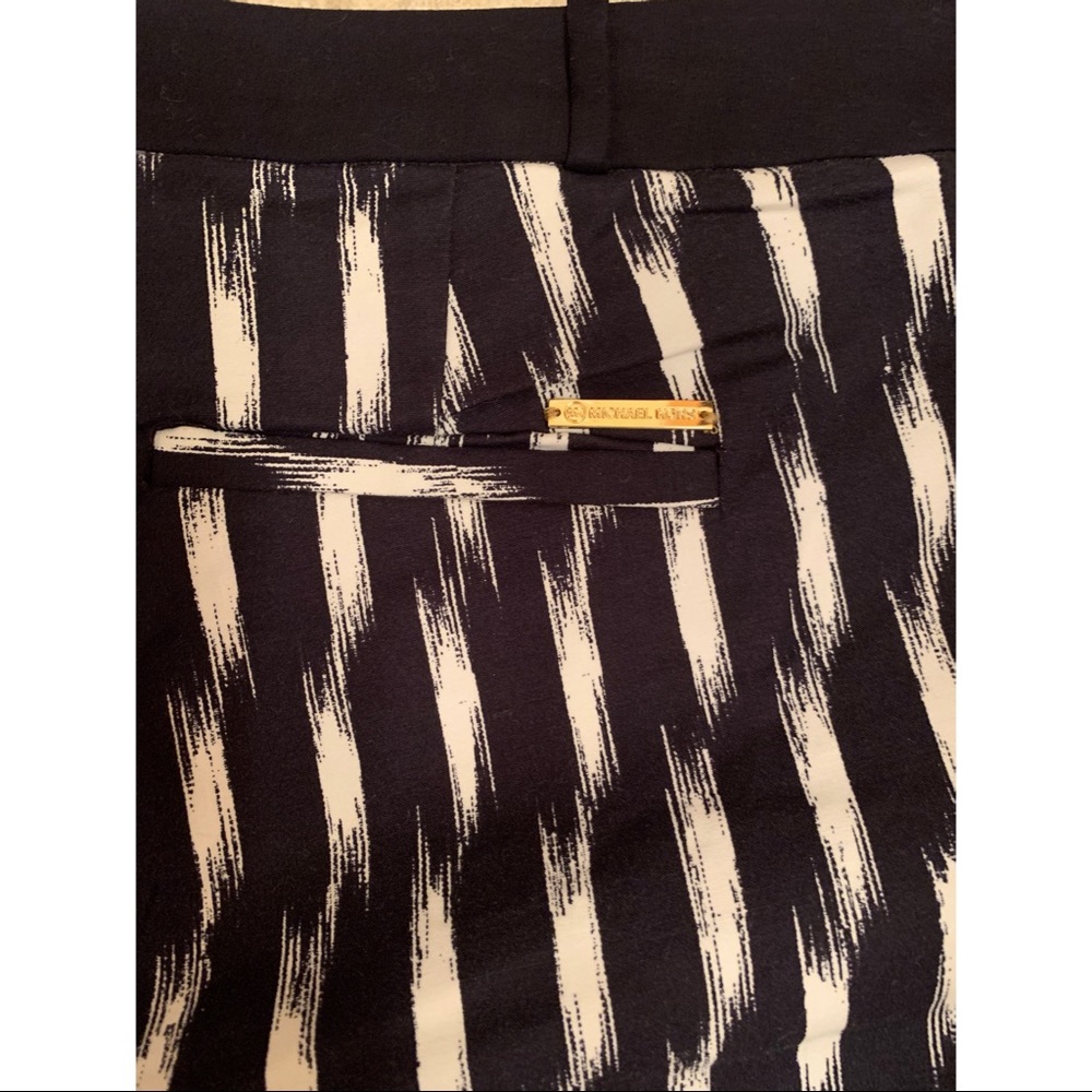 Navy & White Patterned Pants - image 4